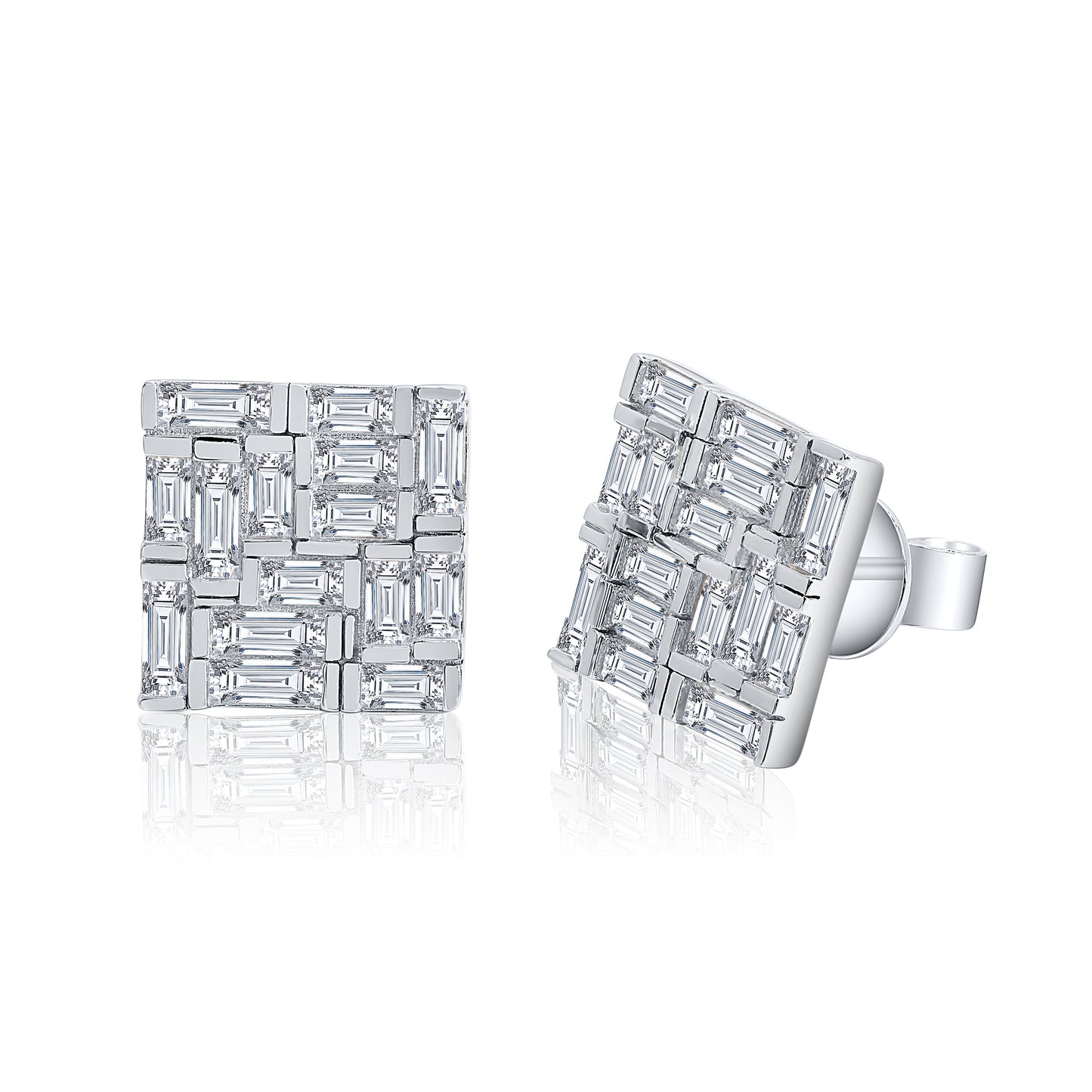 Square Baguette Studs